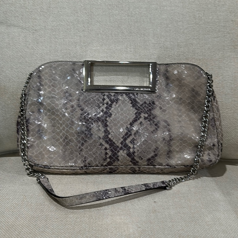 Beautiful Michael Kors snake embossed clutch
